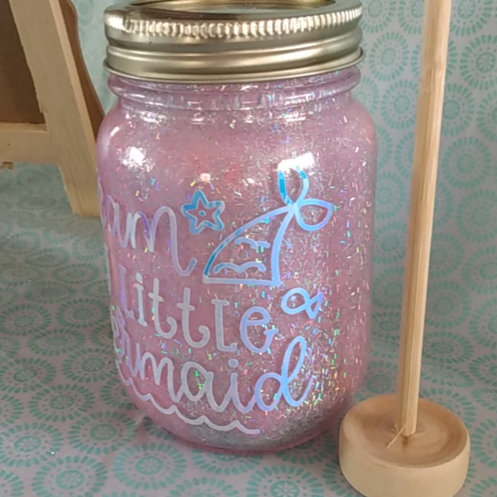 1 pint Mason Jar Night Light with lights - Picture 3 of 4